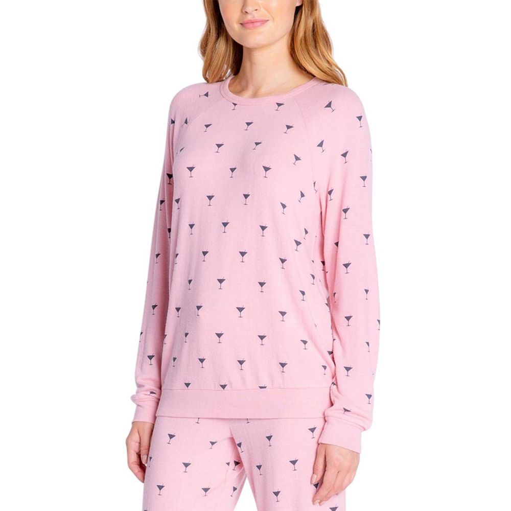 Insomniax Womens Butter Jersey Long Sleeve Crewneck Pajama Top Only,1-Piece